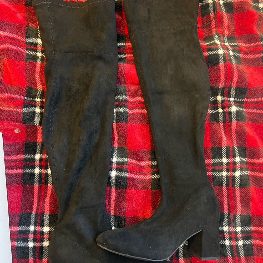 JustFab Black Over-the-Knee Boots
